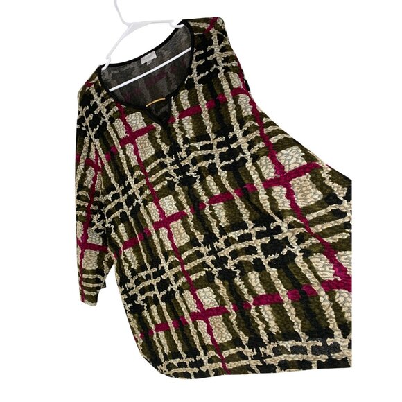 Avenue Womens Plus Size 26/28 3X 3/4 Sleeve Tops lot of 2 RZ10407 Tunic - Picture 7 of 12